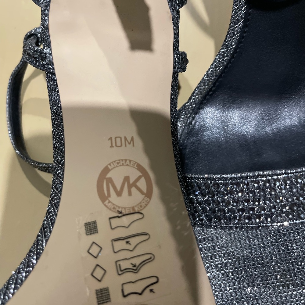 Michae Kors Sandal Glitter heel Size 10 - Picture 4 of 7